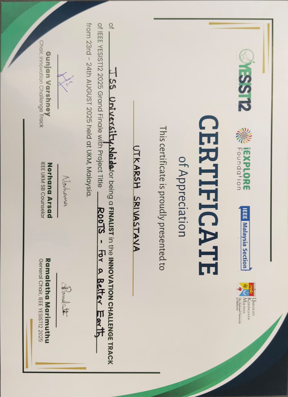 IEEE YESIST12 Grand Finale Finalist — Top 30/3000+